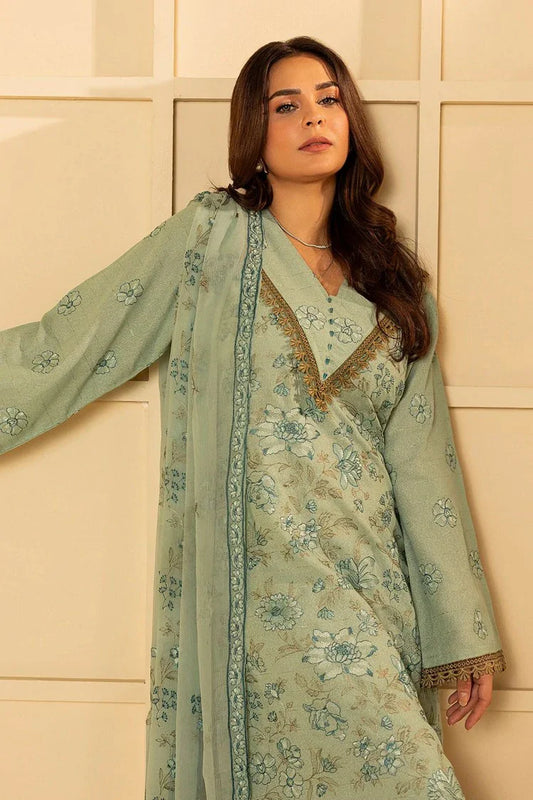 Noor e Fajar - Shahtaj Embroidered Karandi Collection - KR-209 - Unstitched