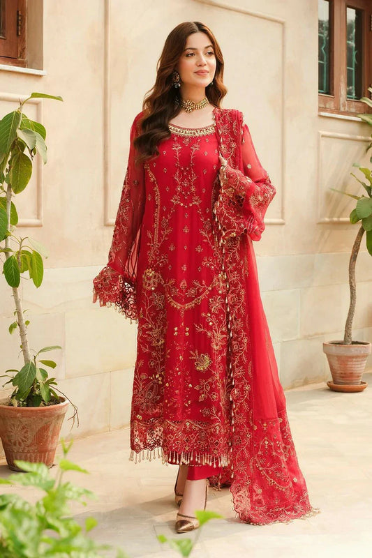 Raeesa - Inayat Luxury Embroidered Chiffon Collection - HU-52 - Unstitched