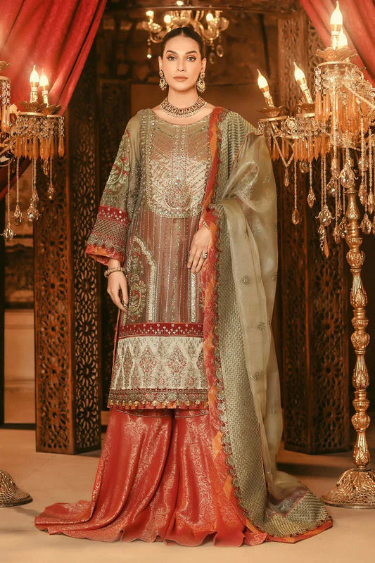 Raeesa - Nooraniyat Wedding Edition - D10-Peanut Brown - Unstitched