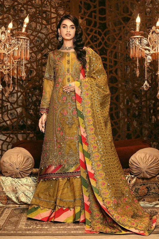 Raeesa - Nooraniyat Wedding Edition - D2-Olive Green - Unstitched