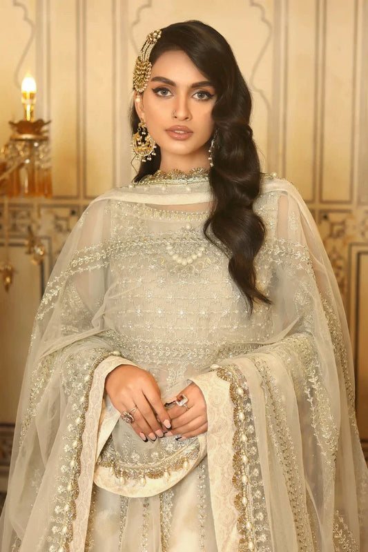 Raeesa - Nooraniyat Wedding Edition - D6-Rose White - Unstitched