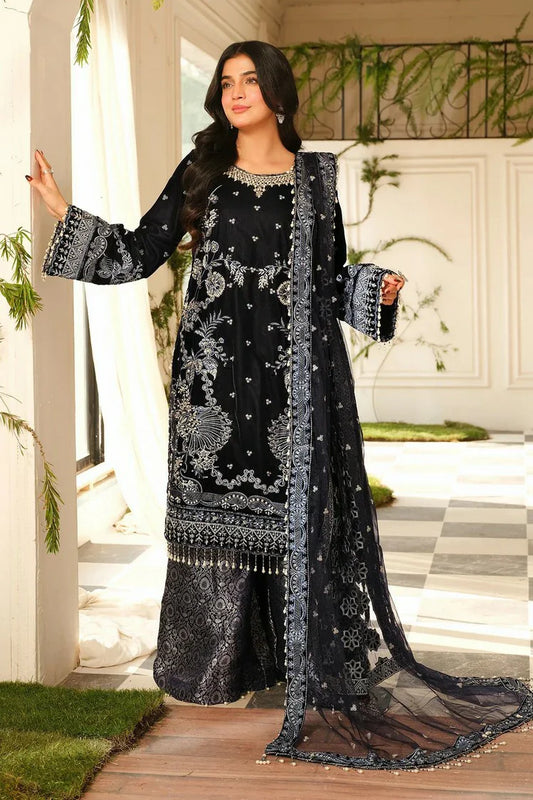 Raeesa - Sheen Luxury Velvet - HV-01-Nura - Unstitched