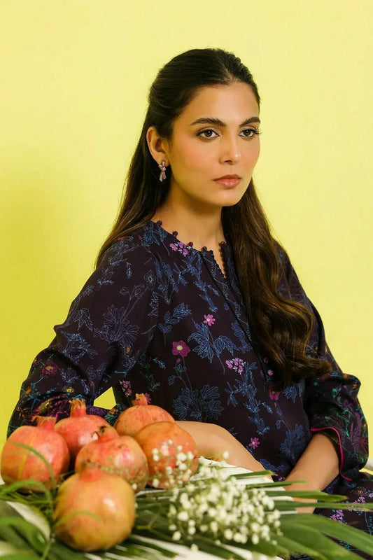 Sahar - Elara Fall Winter 2 Piece Printed Collection - AW1-25-23-Iris Charm - Unstitched
