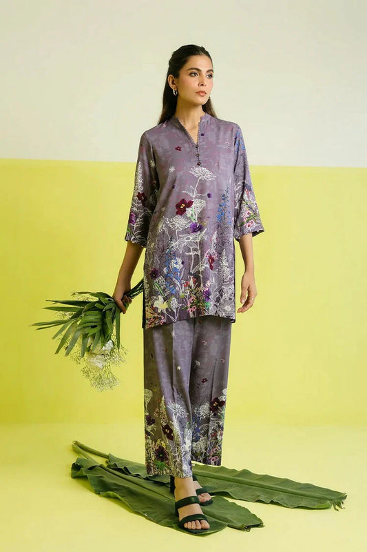 Sahar - Elara Fall Winter 2 Piece Printed Collection - AW1-25-27-Amethyst Oasis - Unstitched