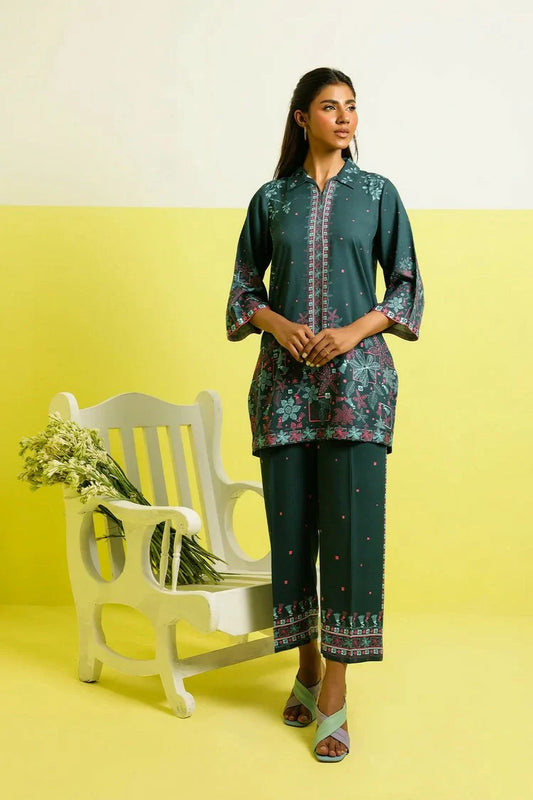 Sahar - Elara Fall Winter 2 Piece Printed Collection - AW1-25-28-Floral Drift - Unstitched