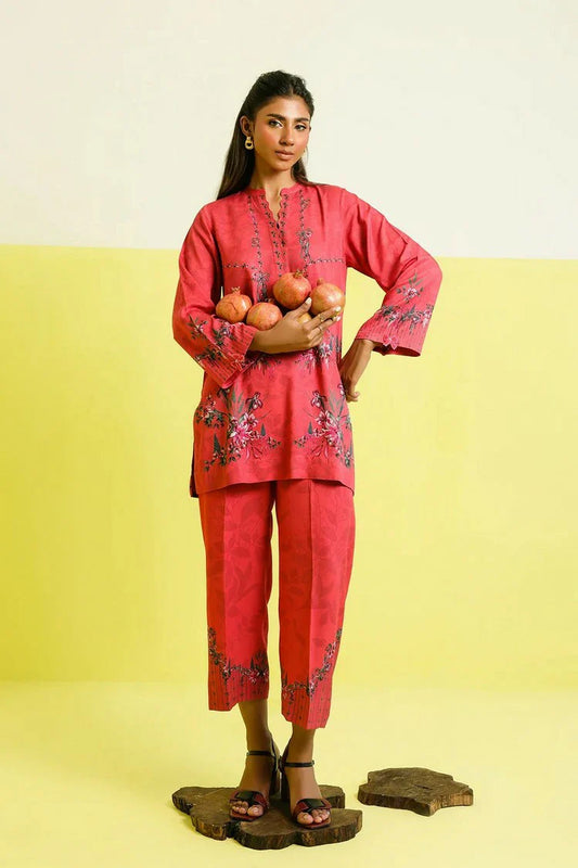 Sahar - Elara Fall Winter 2 Piece Printed Collection - AW1-25-29-Rosewater Bloom - Unstitched