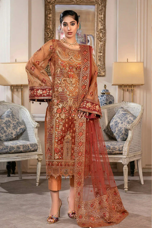 D 007 Barg Mustard JJ Embellished Luxury Collection Vol 2