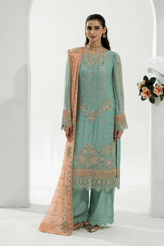 Noor e Fajar - Zahra Luxury Festive Chiffon Collection - ZR-02 - Unstitched