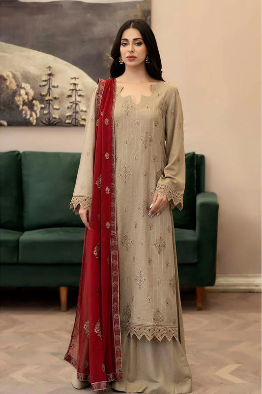 Noor e Fajar - Marjjan Embroidered Karandi Collection - KR-234 - Unstitched