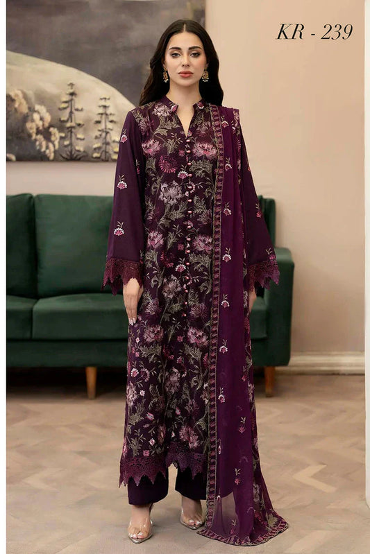 Noor e Fajar - Marjjan Embroidered Karandi Collection - KR-239 - Unstitched