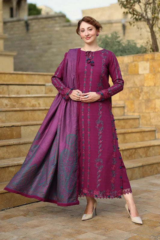 Rang Rasiya - Carnation Winter Luxury Shawl Edit - 12 Frappe - Unstitched