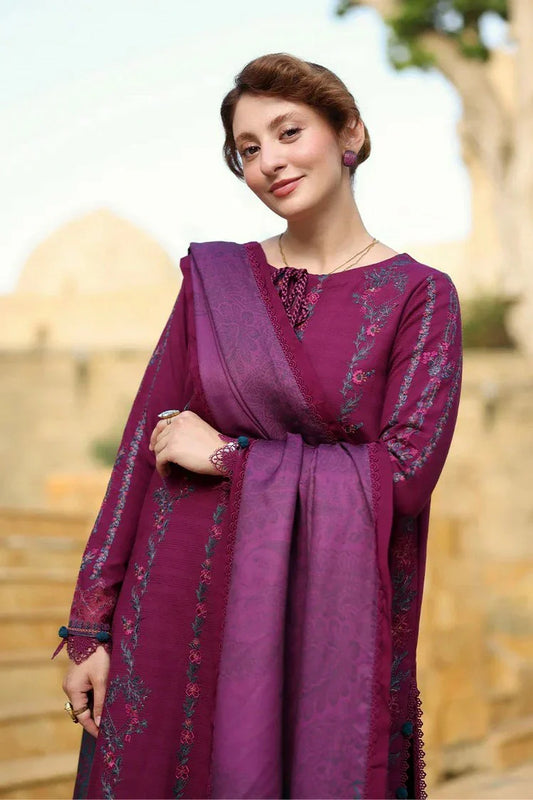 Rang Rasiya - Carnation Winter Luxury Shawl Edit - 12 Frappe - Unstitched