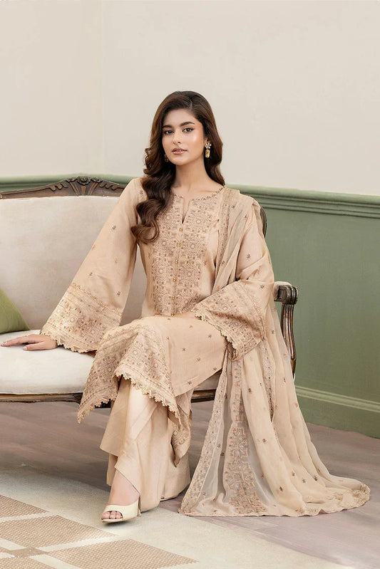 Noor e Fajar - Nisha Embroidered Winter Raw Silk Collection - IS-003 - Unstitched