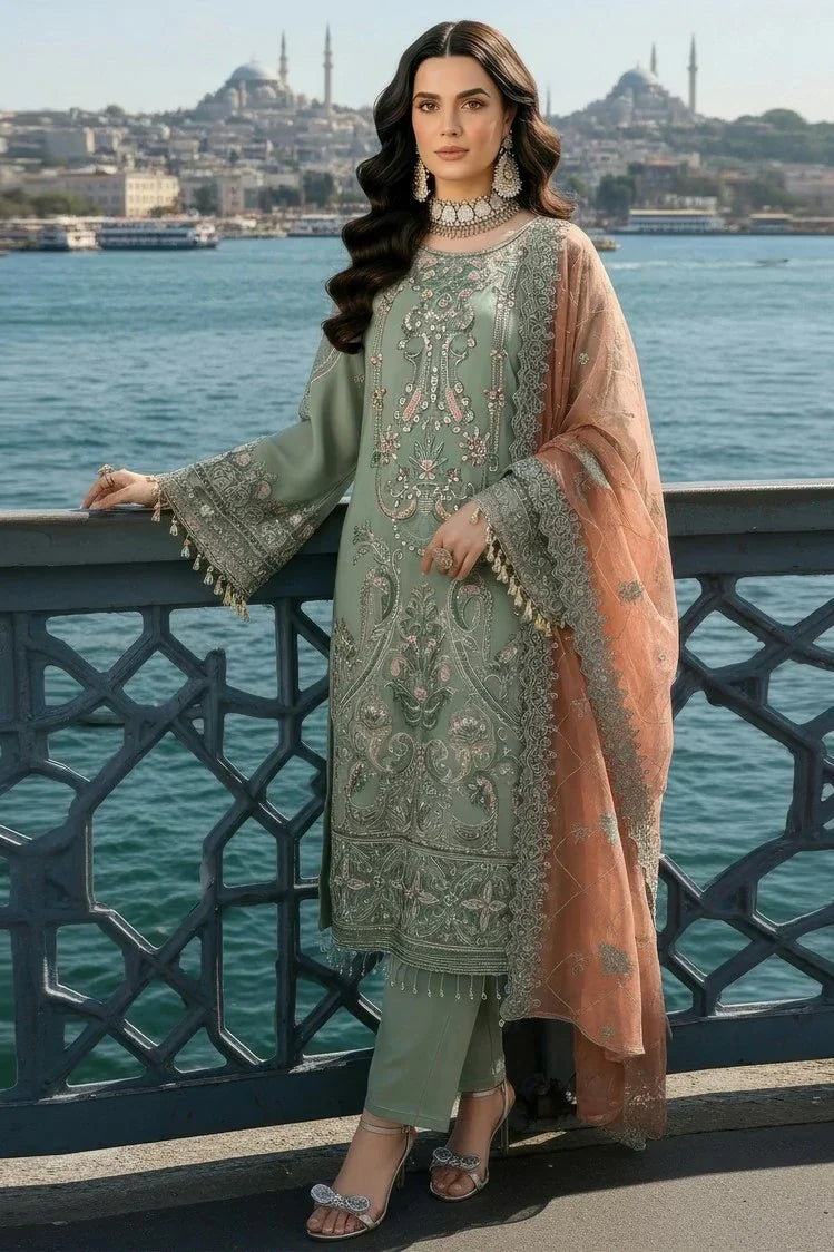 Imrozia Mehr e Mah Pakistani Luxury Chiffon Dress main image 0