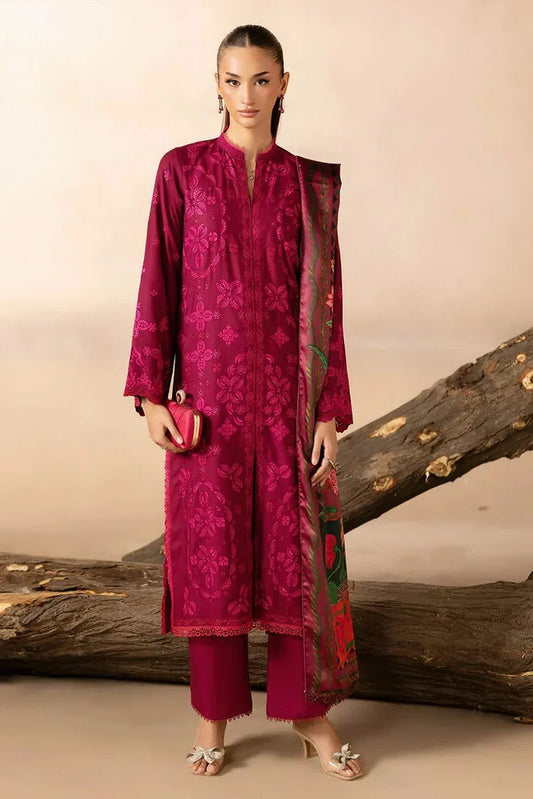 Rajbari - Sareen Premium Viscose Chikankari Collection - Design 10 - Unstitched