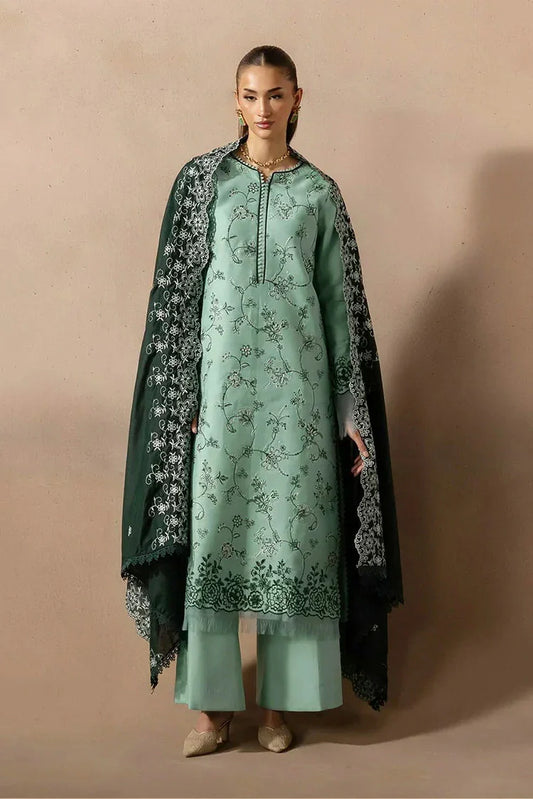 Rajbari - Sareen Premium Viscose Chikankari Collection - Design 11 - Unstitched
