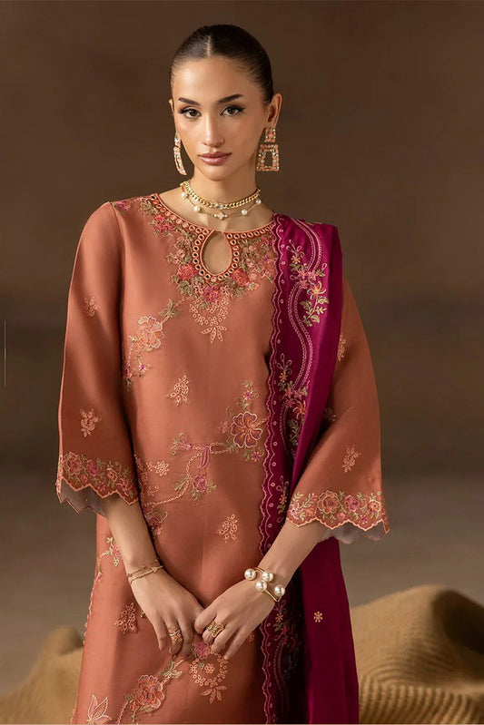 Rajbari - Sareen Premium Viscose Chikankari Collection - Design 12 - Unstitched