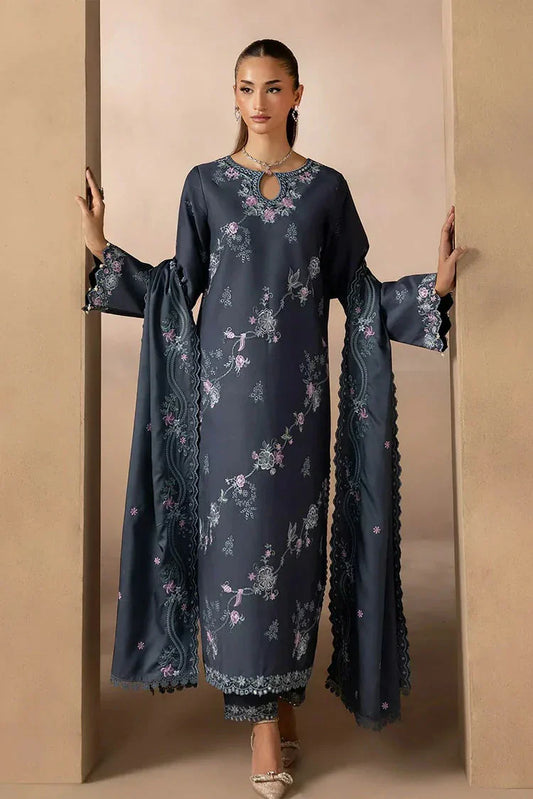 Rajbari - Sareen Premium Viscose Chikankari Collection - Design 09 - Unstitched