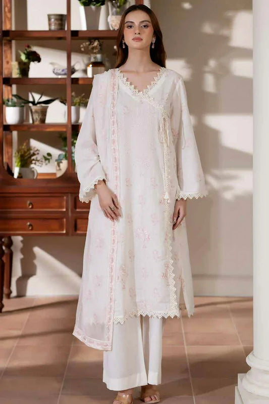 Noor e Fajar - Miraal Embroidered Plain Karandi Collection - KR-255 - Unstitched