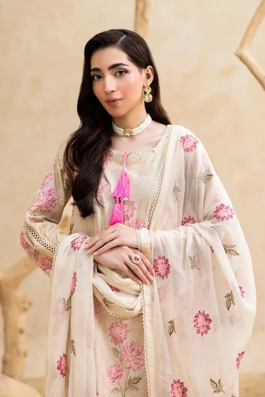 Threads & Weaves - Skin Beige Embroidered Suit - 3 Piece