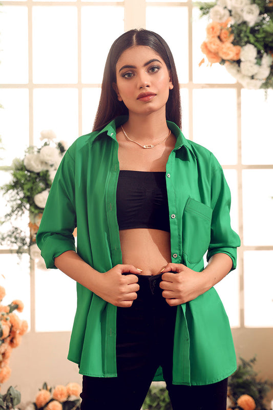 The Slay Wear - Western Shirt - Button down Shirt Green