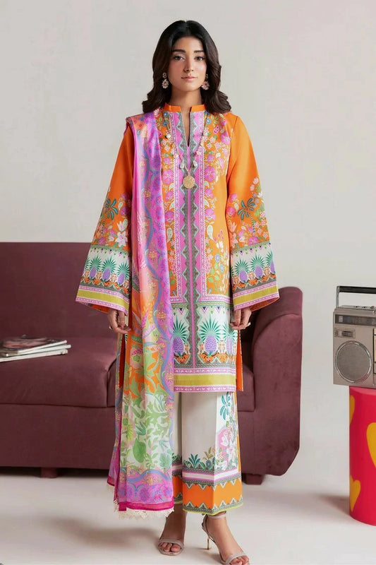 Rajbari - Amal Summer Prints - Design 08 (3PC) - Unstitched