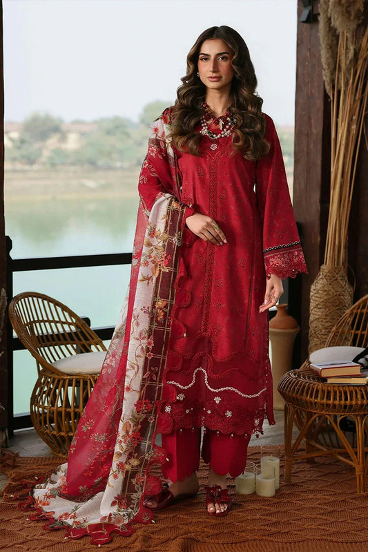 Sardinia - Festive Lawn - 1604-B POPPY - Unstitched