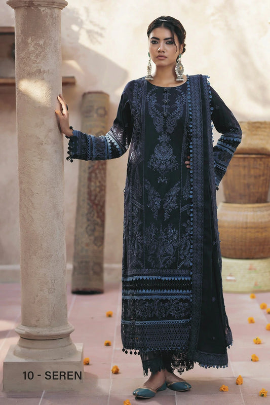 House of Nawab - Zora Luxury Lawn Vol 2 - 10-SEREN - Unstitched