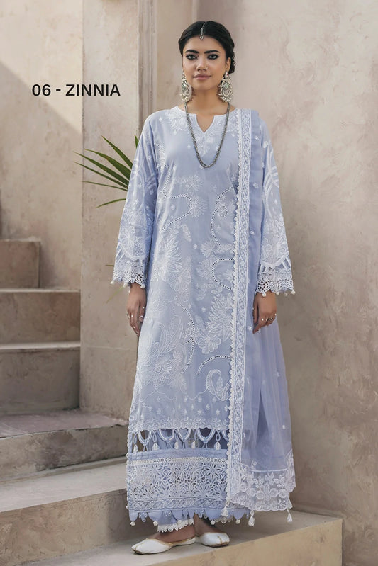 House of Nawab - Zora Luxury Lawn Vol 2 - 06-ZINNIA - Unstitched