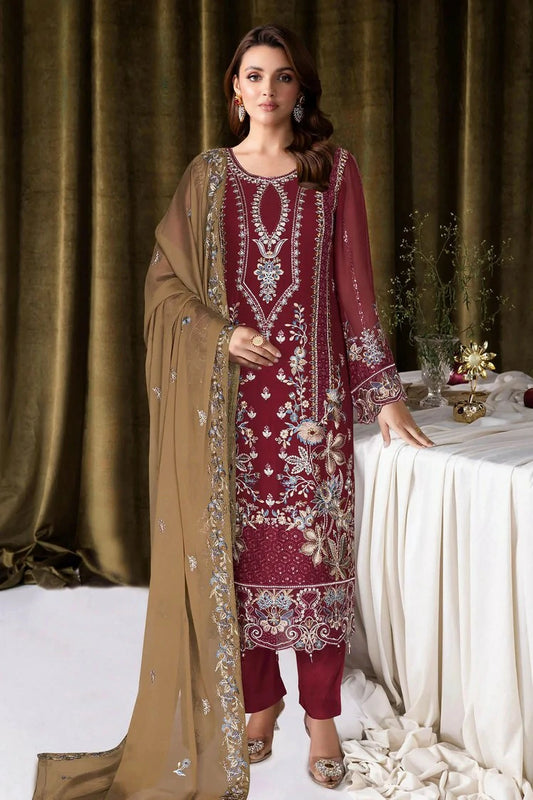 Ramsha - Sangeet Embroidered Chiffon Collection Vol 4 - B-403 - Unstitched