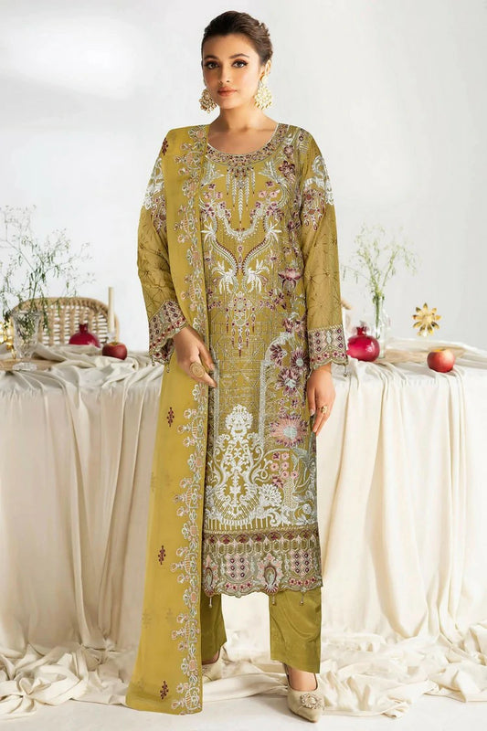 Ramsha - Sangeet Embroidered Chiffon Collection Vol 4 - B-408 - Unstitched