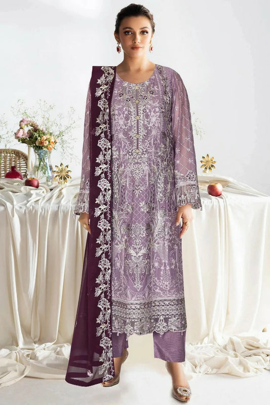 Ramsha - Sangeet Embroidered Chiffon Collection Vol 4 - B-410 - Unstitched