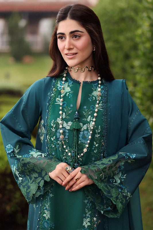 Sardinia - Embroidered Lawn Eid Edit - 08-HILLSIDE TEAL - Unstitched
