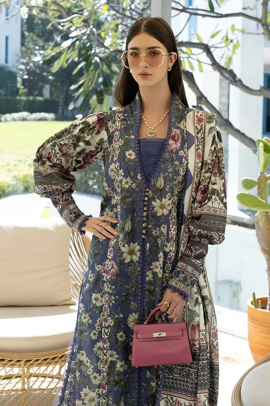 Elaf - Santorini Prints Collection - EPN-6A Boo Berry - Unstitched