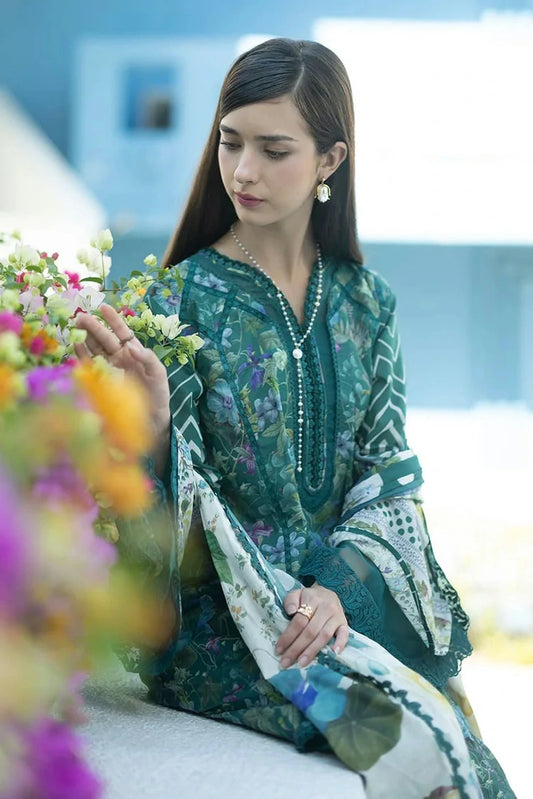 Elaf - Santorini Prints Collection - EPN-9A Peacock - Unstitched