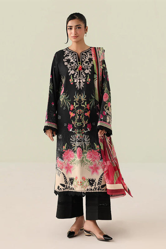 Roheenaz - Rosette Lawn Collection - 1A-Radiant Noon - Unstitched