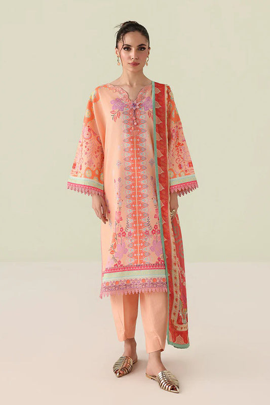 Roheenaz - Rosette Lawn Collection - 5B-Warm Horizon - Unstitched