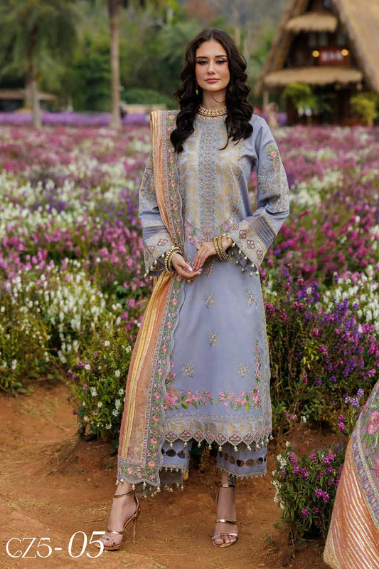 Charizma - Zauq Festive Lawn Jacquard Collection Vol 1 - CZ5-05 - Unstitched