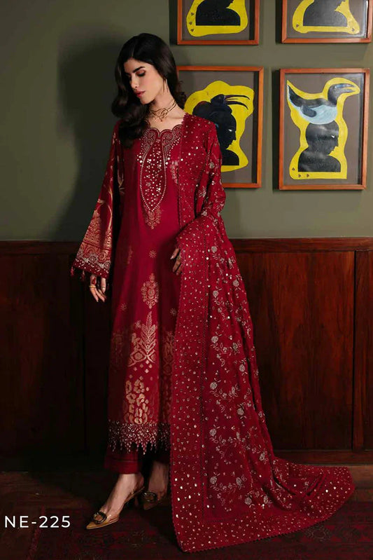 Nureh - Maya Embroidered Lawn Jacquard Collection Vol 1 - NE-225 - Unstitched