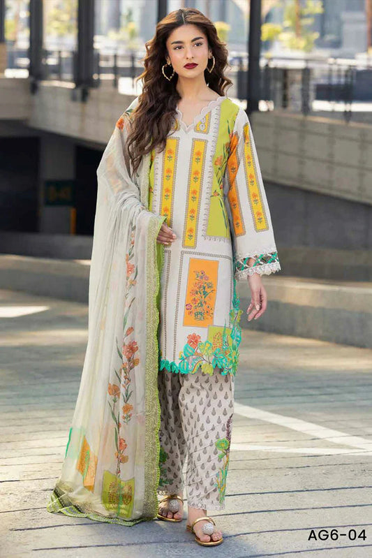 Charizma - Aghaz e Nou Embroidered Lawn Collection Vol 1 - AG6-04 - Unstitched