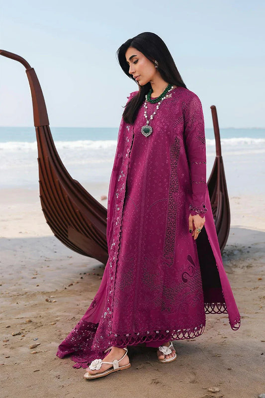 Qalamkar - Sahil Luxury Lawn Collection - SA-01 Zara - Unstitched