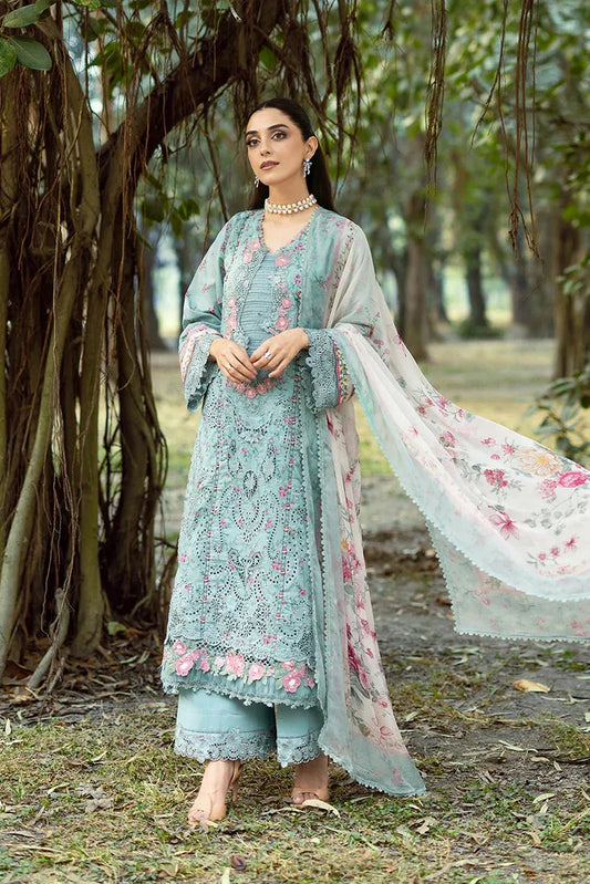 Elaf - Chikankari Prints With Chiffon Dupatta - ERC-2B BATIK - Unstitched