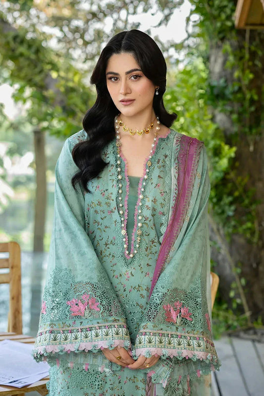 Elaf - Chikankari Prints With Chiffon Dupatta - ERC-4B NAYAB - Unstitched