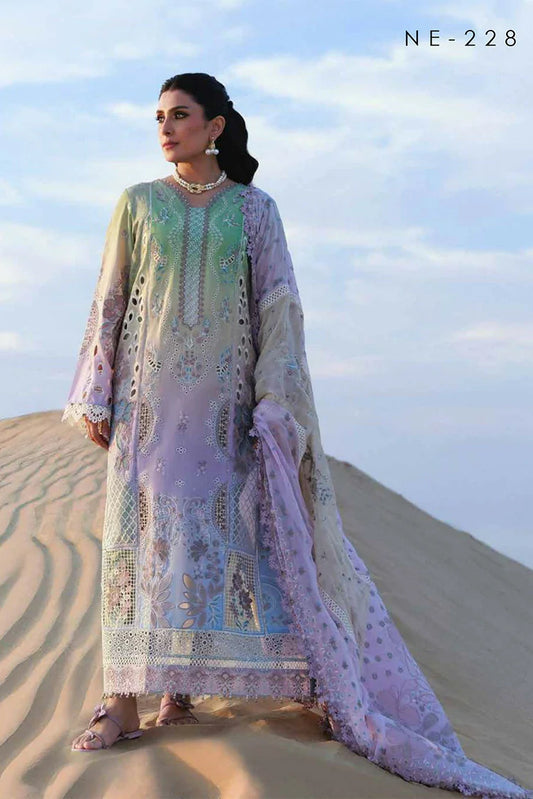 Nureh - Aman Luxury Lawn Collection - NE-228 - Unstitched