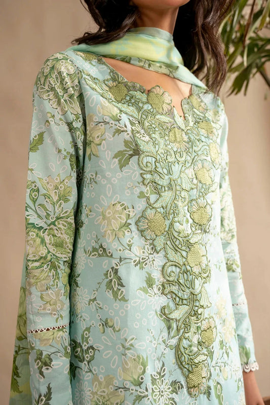 Asifa & Nabeel - Meraki Spring Summer - Mint Mosaic MSSL-12 - Unstitched