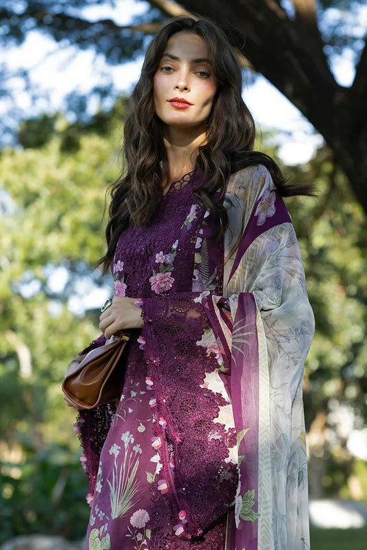 Elaf - Signature Florals Whispers Collection - ESA-5B DARLING PLUM - Unstitched