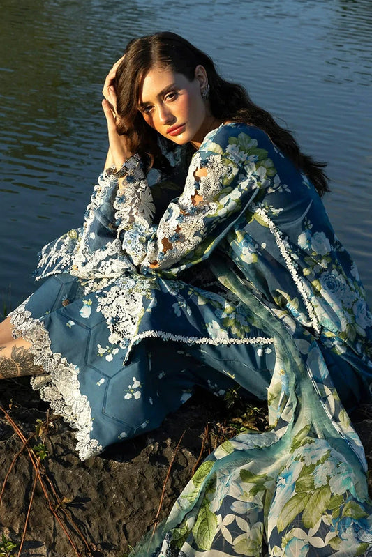 Elaf - Signature Florals Whispers Collection - ESA-7B SEA ENCHANTRESS - Unstitched