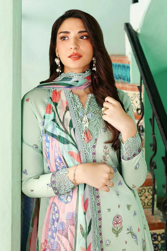 Roheenaz - Summer Reverie Luxury Lawn Collection - 12-Rosaline - Unstitched