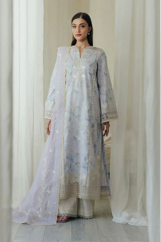 Afrozeh - Daybreak Summer Lawn Collection - 1144-Dovemist - Unstitched