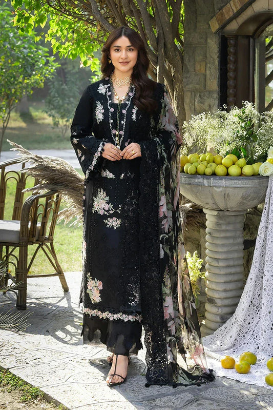 Elaf - Luxury Lawn - ELY-2B MIDNIGHT BLOSSOM - Unstitched